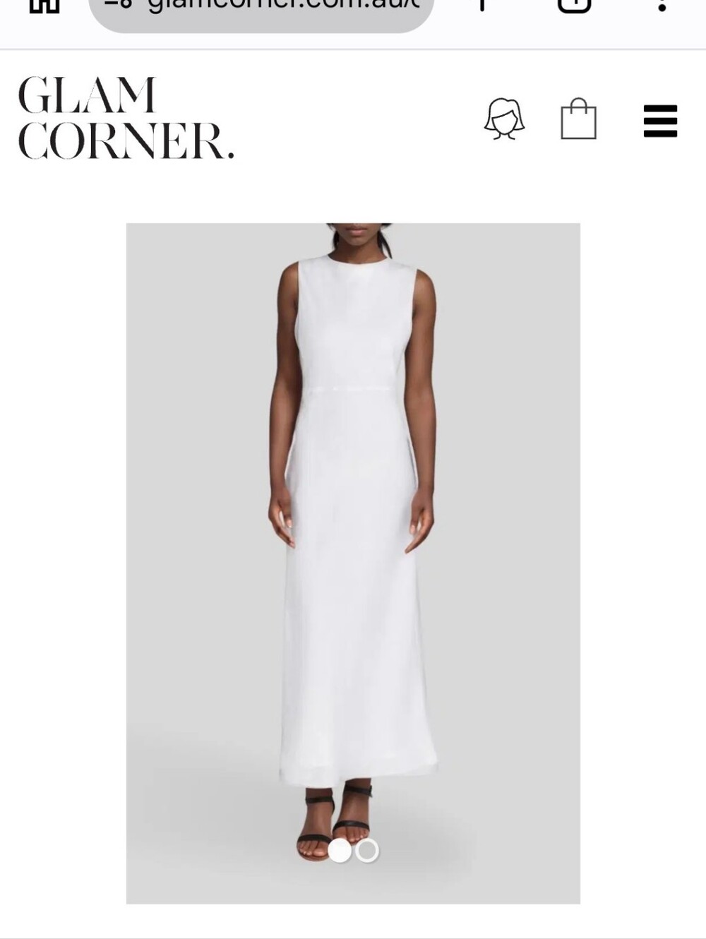 DISSH Sleeveless White Linen Maxi Dress